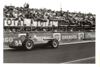 Juan Manuel Fangio On Maserati, Reims 1958 - Jesse Alexander Postcard