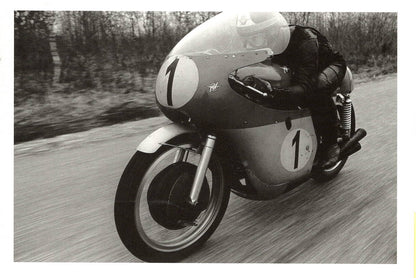 Giacomo Agostini On MV Agusta, Milan 1967 - Jesse Alexander Postcard