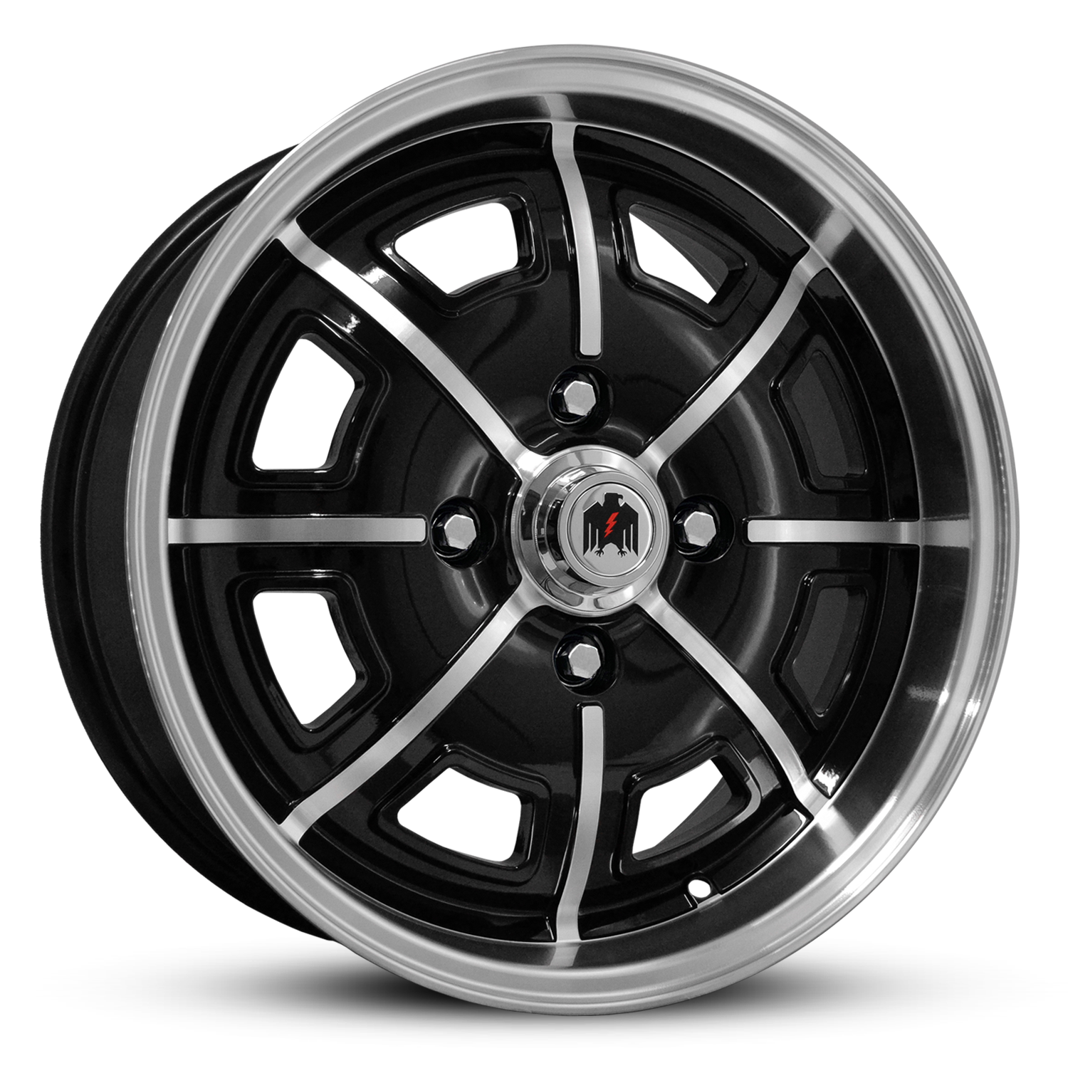 Pedrini | Gloss Black Machined Face & Lip