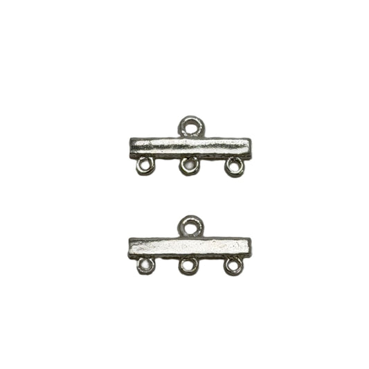 Sterling Silver 19mm 1 to 3 Loop Connector Finding - Individual