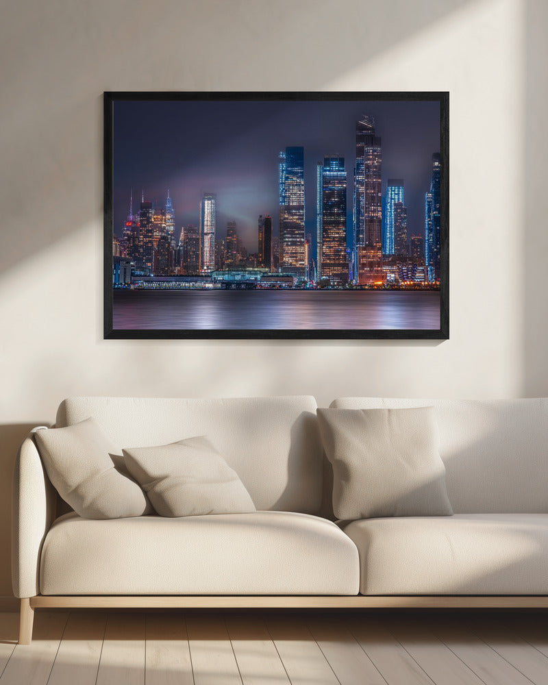 Manhattan Skyline Canvas Print | New York City Night Sky Wall Art