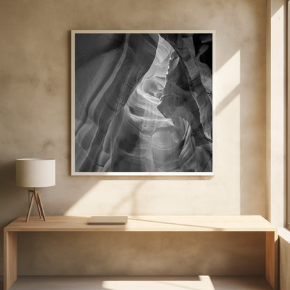 Wall art MONOCHROME ANTELOPE CANYON Daylight