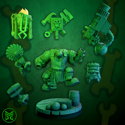 Mecánicos Orkos Piratas Impresos en 3D por Mekka Miniatures