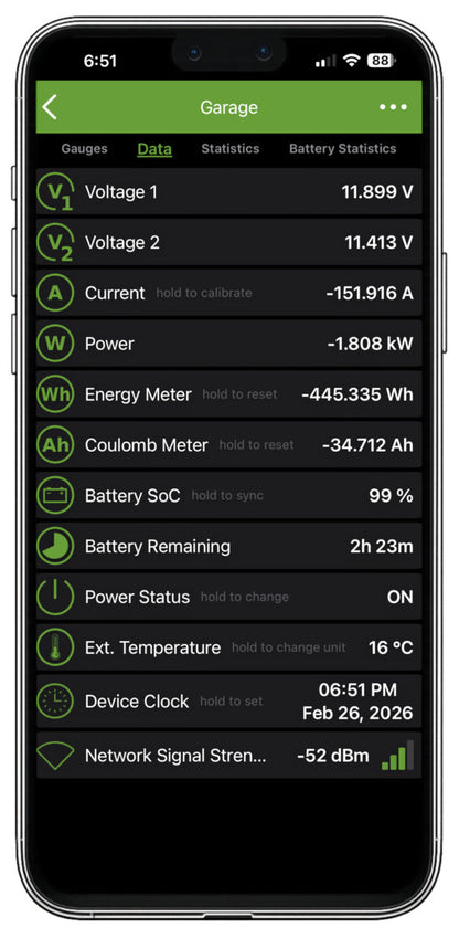 PowerMon-W - WiFi / IoT Advanced Battery Monitor / DC Power Meter with data logging