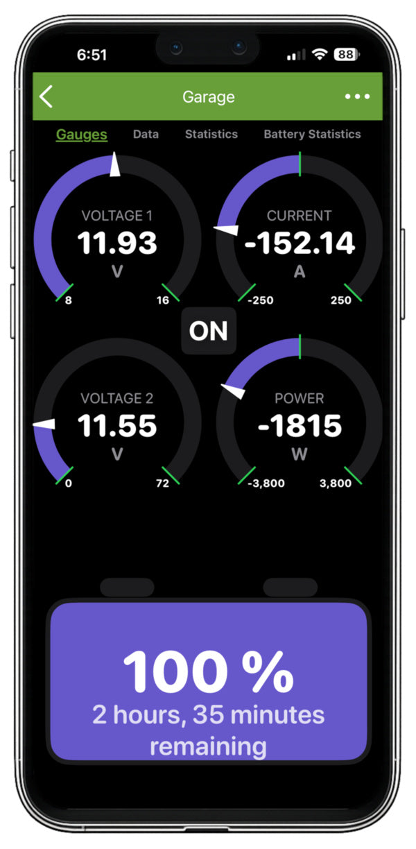PowerMon - Bluetooth LE Advanced Battery Monitor / DC Power Meter with data logging