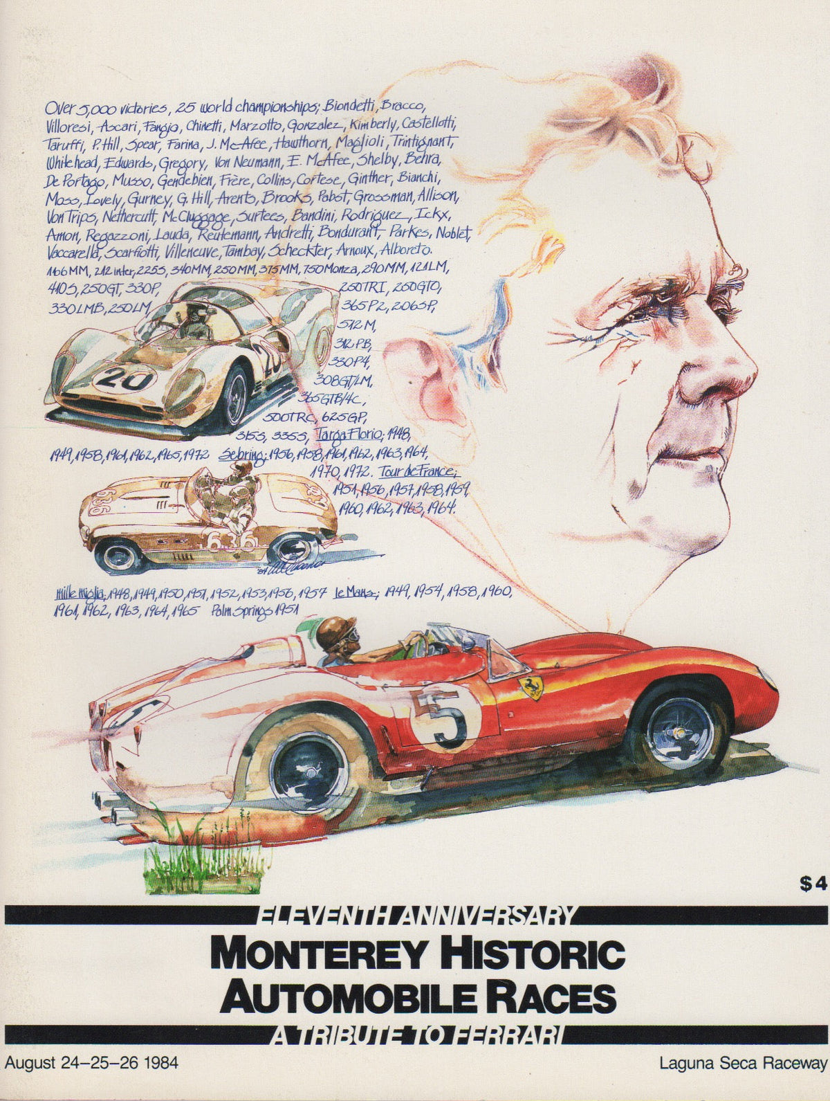 Monterey Historic Auto Races 1984 - Tribute to Ferrari