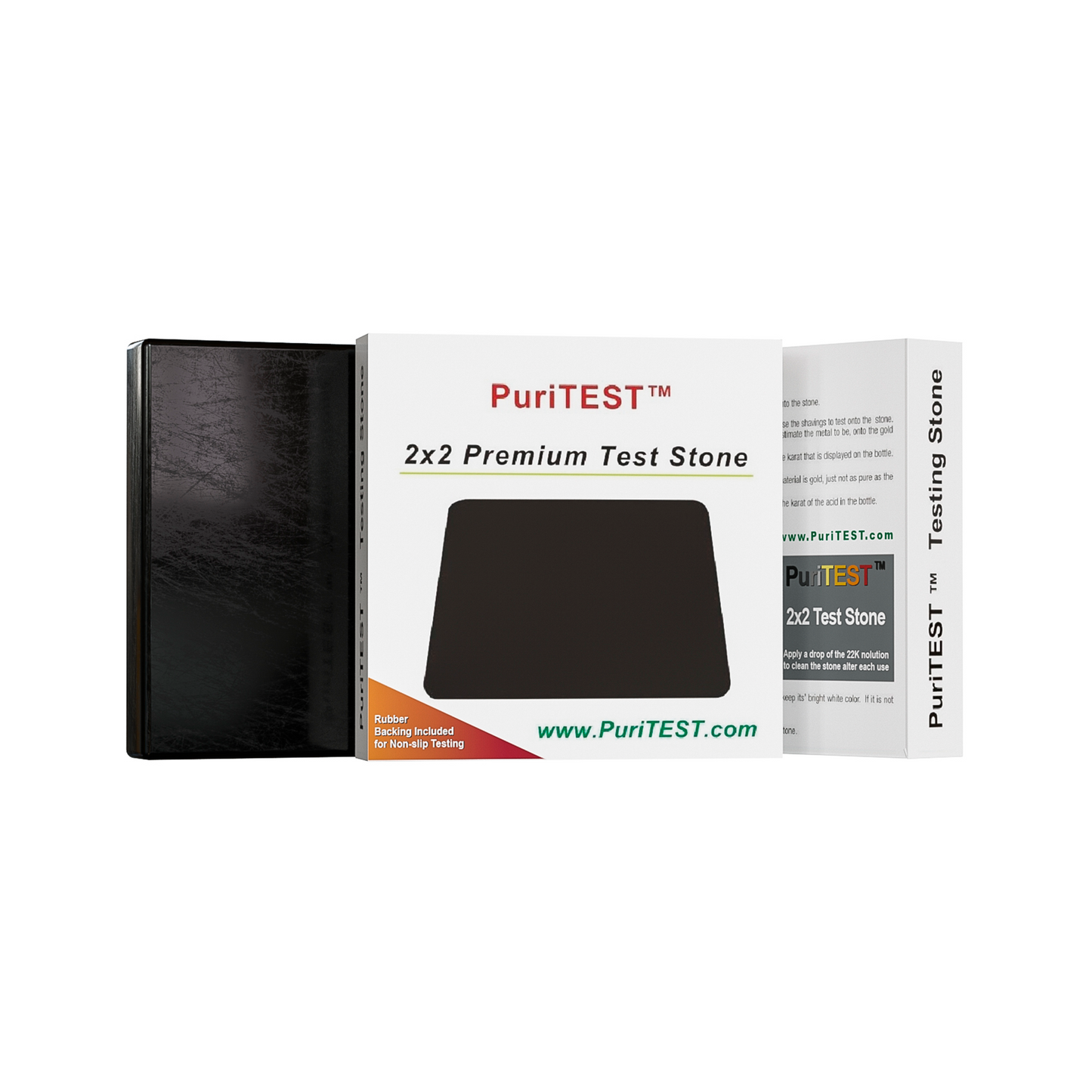 PuriTEST Gold Silber Schmuck Säuretest-Kit 9K 10K 14K 18K 22K Sterlingsilber 999 925 mit Reibstein Tester Test Abstrich Neutralisator