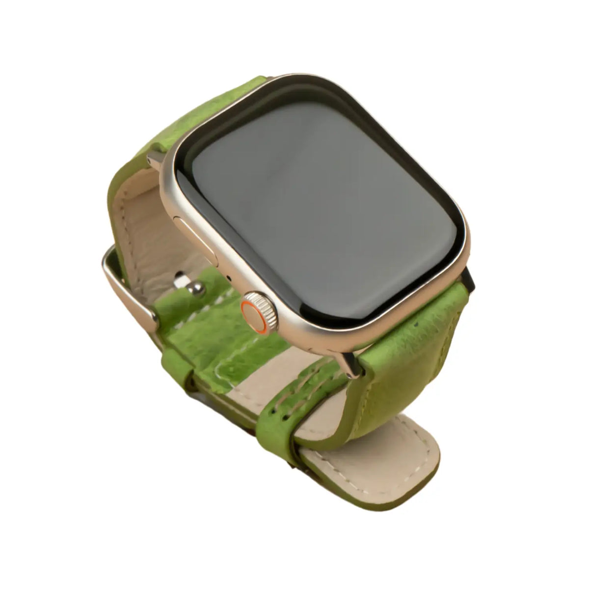 Apple Watch Sheen Green Leather Strap - Boston