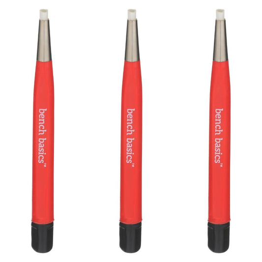 Fiberglass Scratch Brush, Retractable, Red (3 Pack)