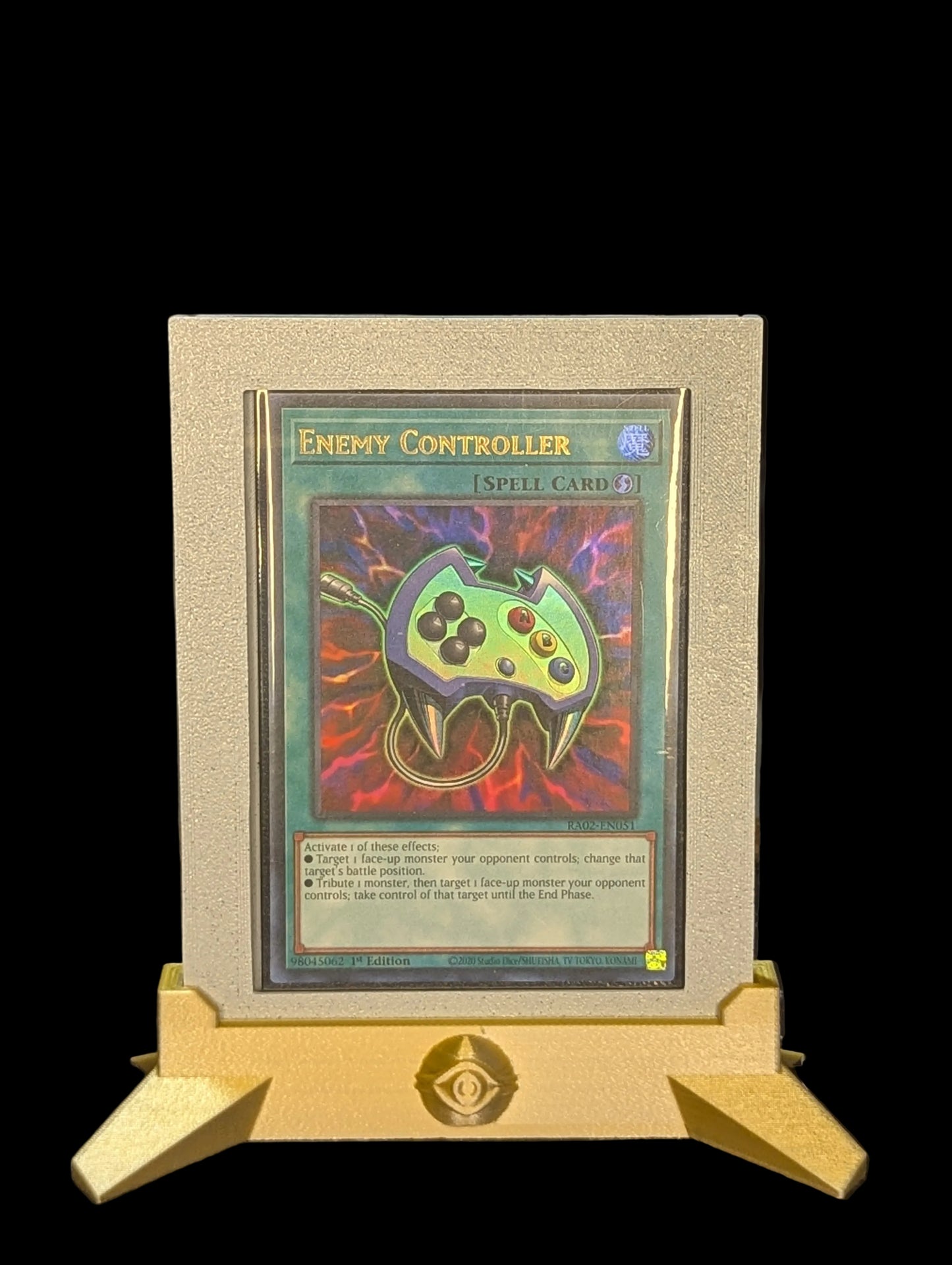 Yu-Gi-Oh! Retro Entry Relic – Enemy Controller (Ultra Rare, RA02) – Custom Display Stand + Case
