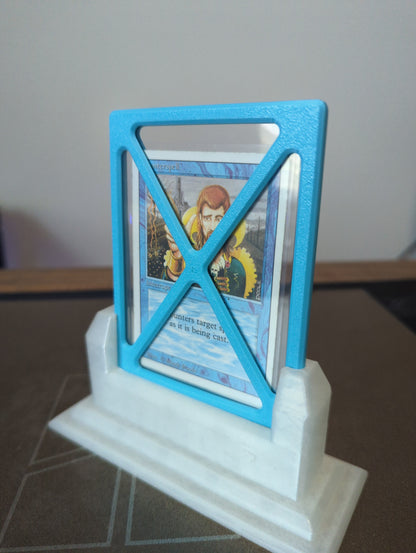 Experiment 003 — Counterspell Artifact Display Stand with Top Loader Case (Magic: The Gathering Revised Edition)