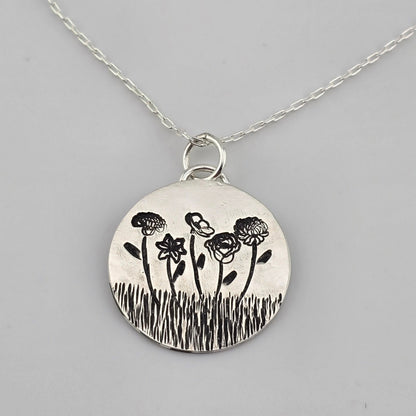 Personalized Birth Flower Necklace