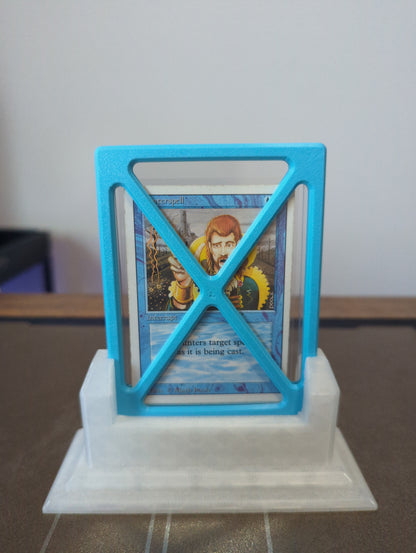 Experiment 003 — Counterspell Artifact Display Stand with Top Loader Case (Magic: The Gathering Revised Edition)