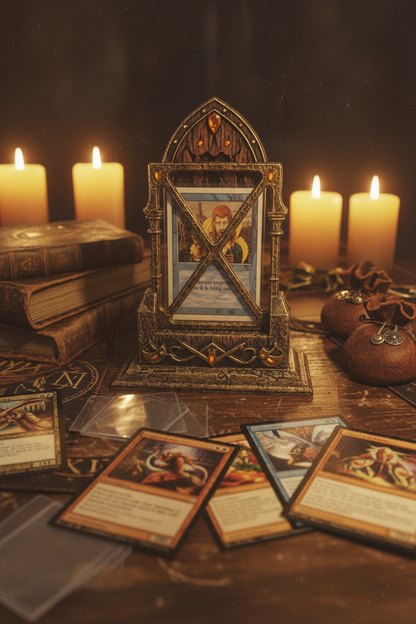 Experiment 003 — Counterspell Artifact Display Stand with Top Loader Case (Magic: The Gathering Revised Edition)