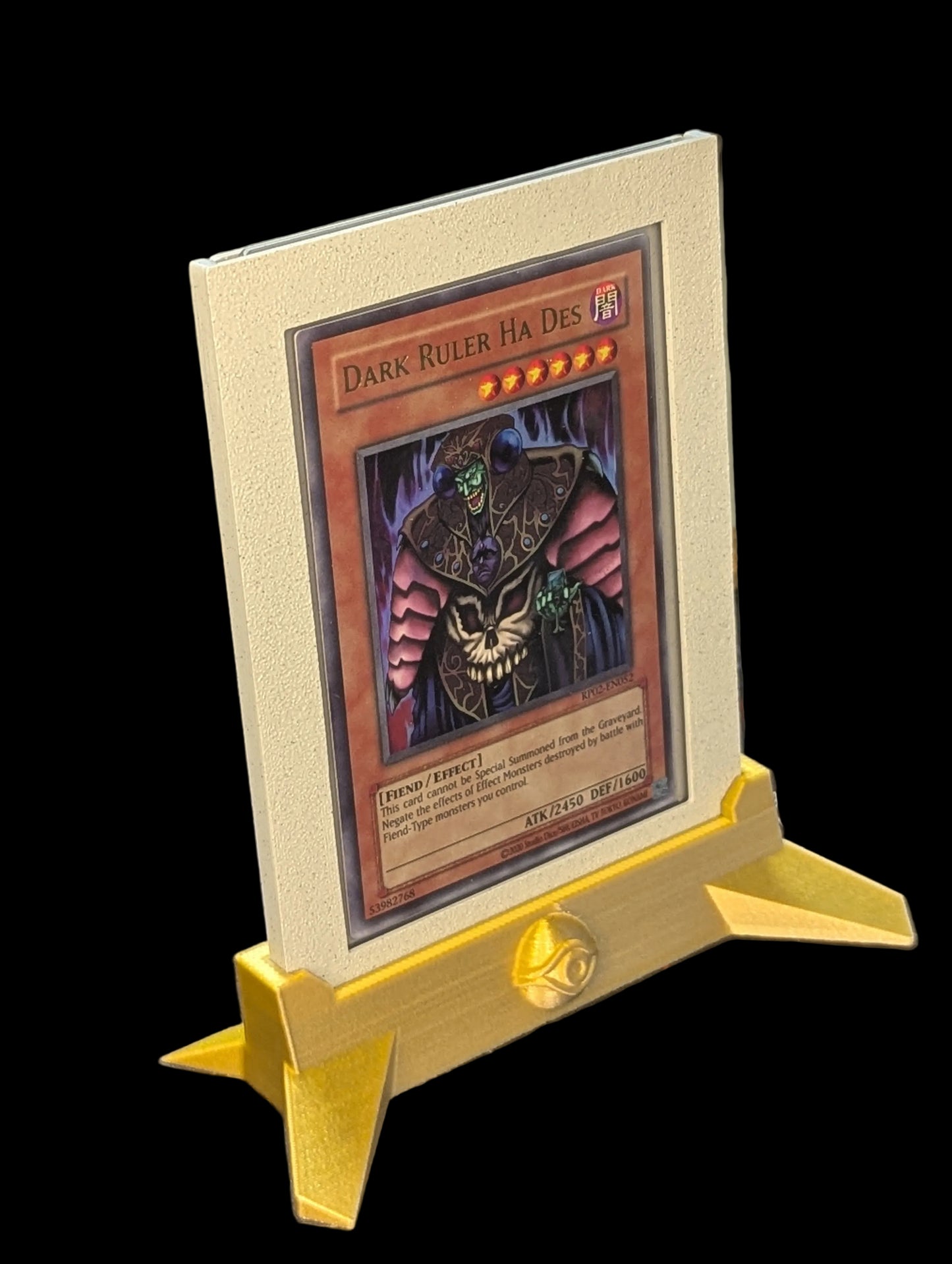 Yu-Gi-Oh! Retro Entry Relikt – Dark Ruler Ha Des (RP02) – Individueller Display-Ständer + Hülle – Kostenloser Versand