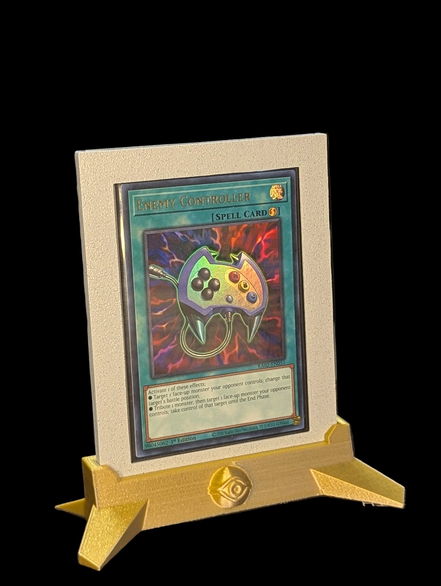 Yu-Gi-Oh! Retro Entry Relic – Enemy Controller (Ultra Rare, RA02) – Custom Display Stand + Case