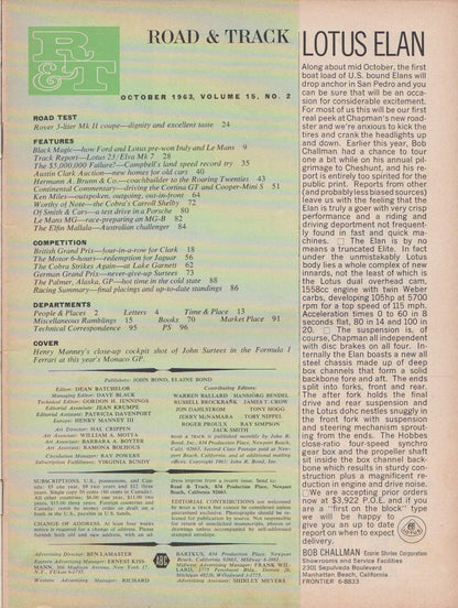 Road & Track Magazine 1963/10