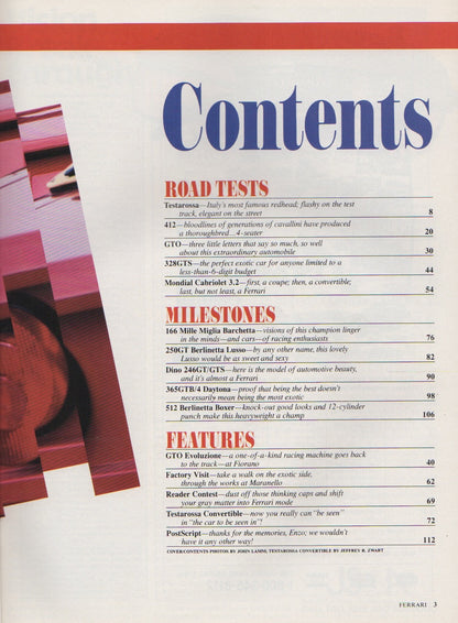 Road & Track 1987 Special Ferrari Issue