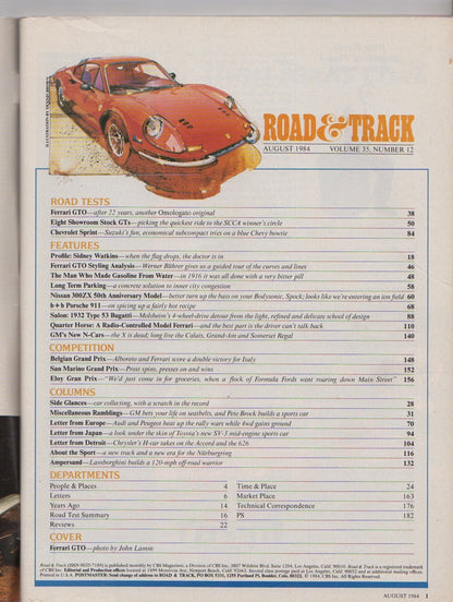 Road & Track Magazine 1984/08