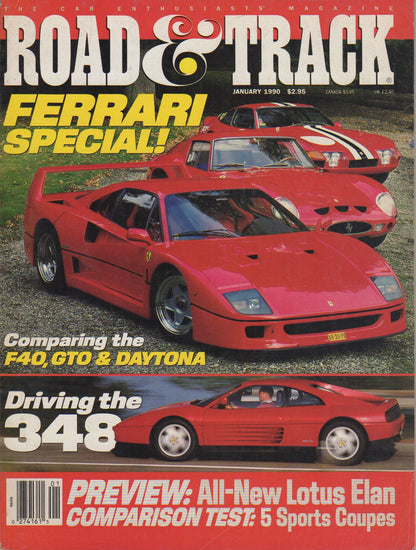 Road & Track Magazine 1990/01