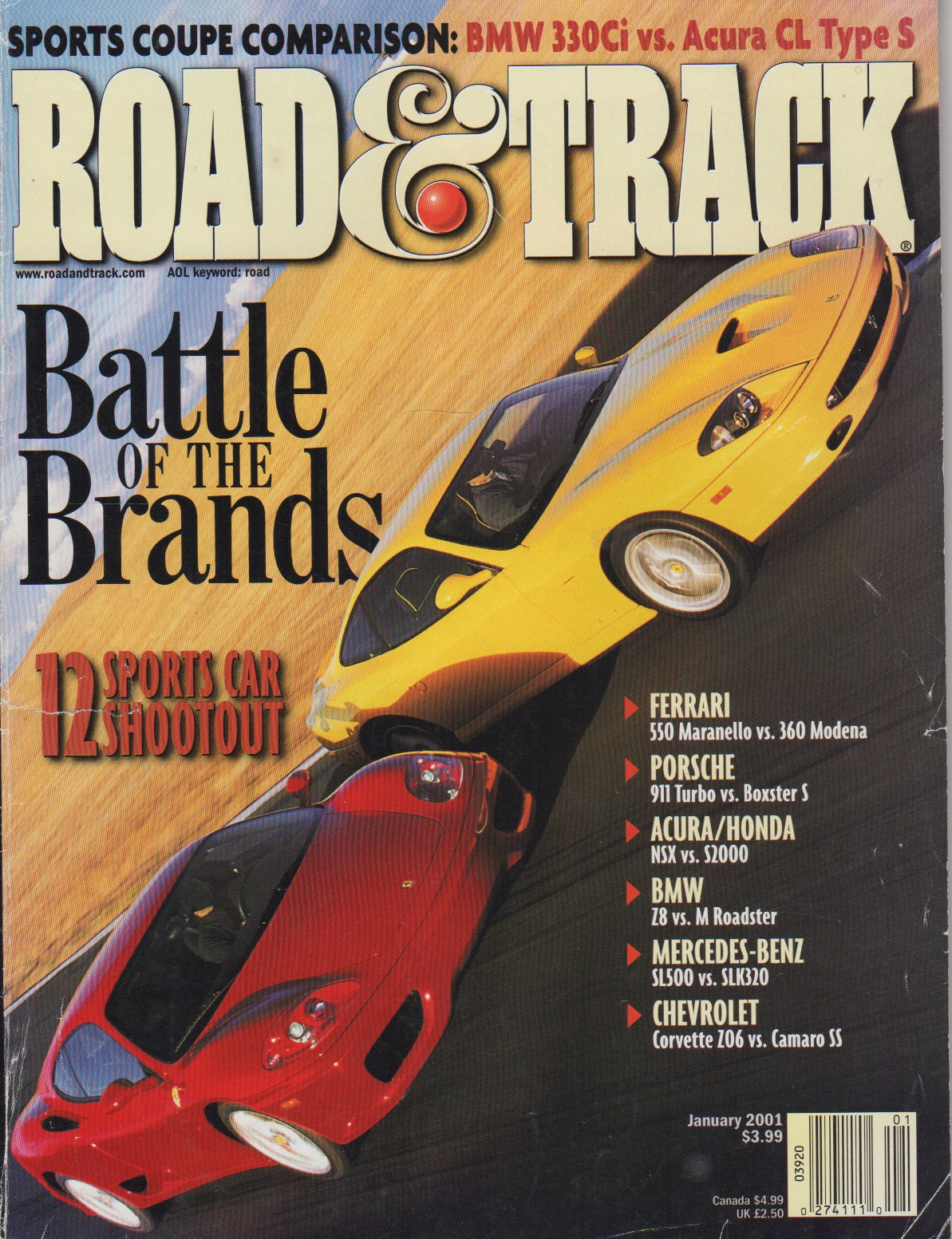 Road & Track Magazine 2001/01