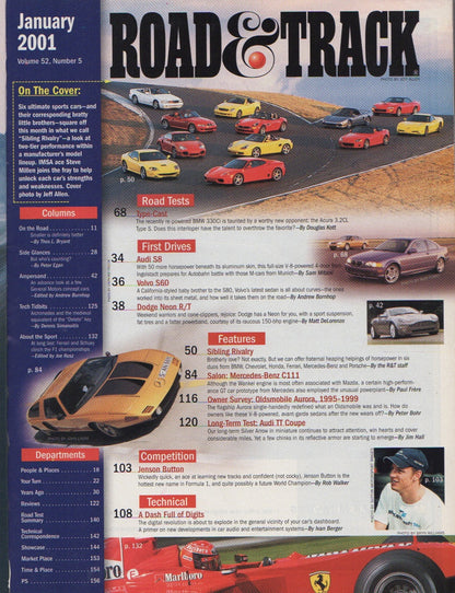 Road & Track Magazine 2001/01
