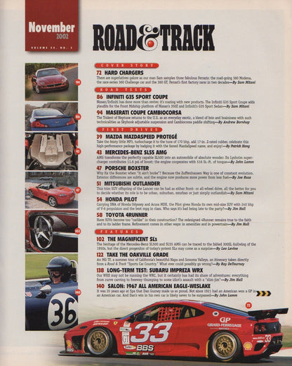 Road & Track Magazine 2002/11