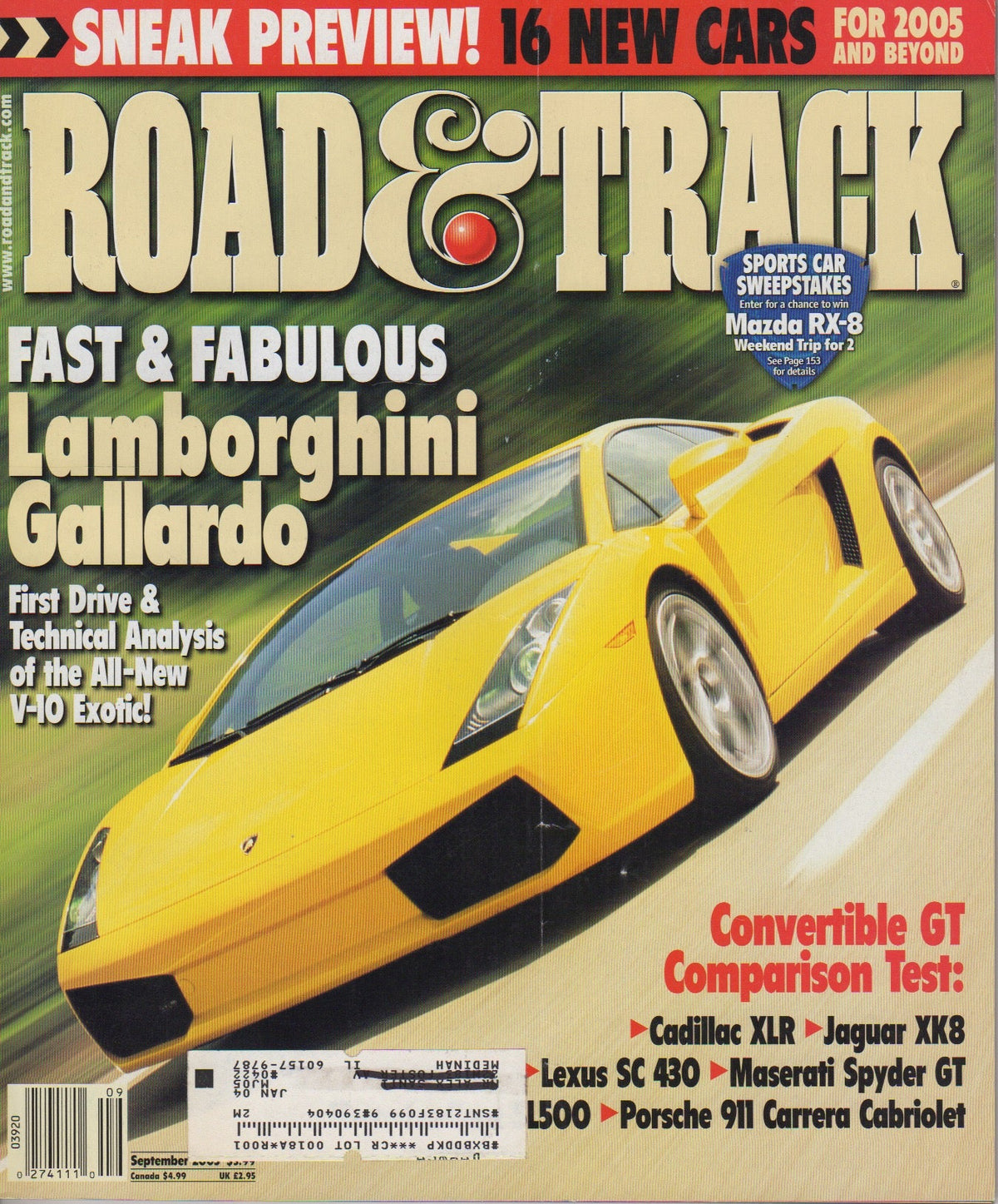 Road & Track Magazine 2003/09