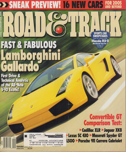 Road & Track Magazine 2003/09
