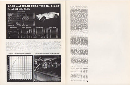 Road & Track Ferrari 250 MM