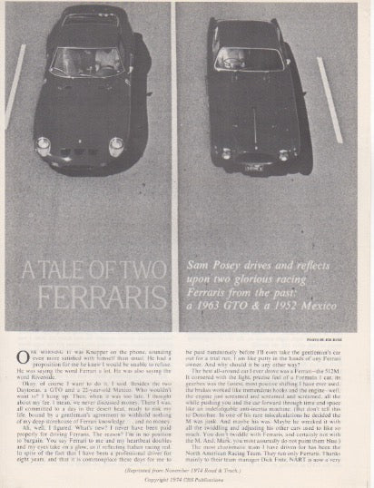 Road & Track A Tale of Two Ferraris