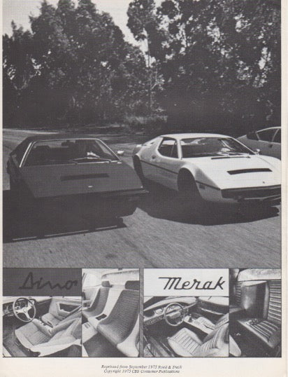 Road & Track Ferrari 308 GT4 - Lamborghini Urraco - Maserati Merak comparison