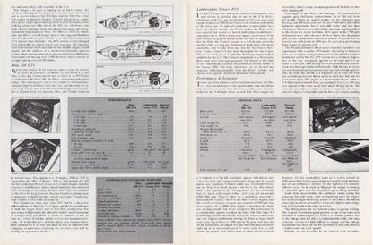 Road & Track Ferrari 308 GT4 - Lamborghini Urraco - Maserati Merak comparison