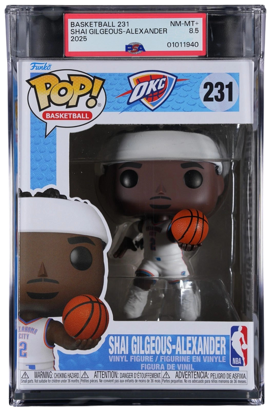 Shai Gilgeous-Alexander Basketball #231 Funko POP! PSA 8.5 NM-MINT+