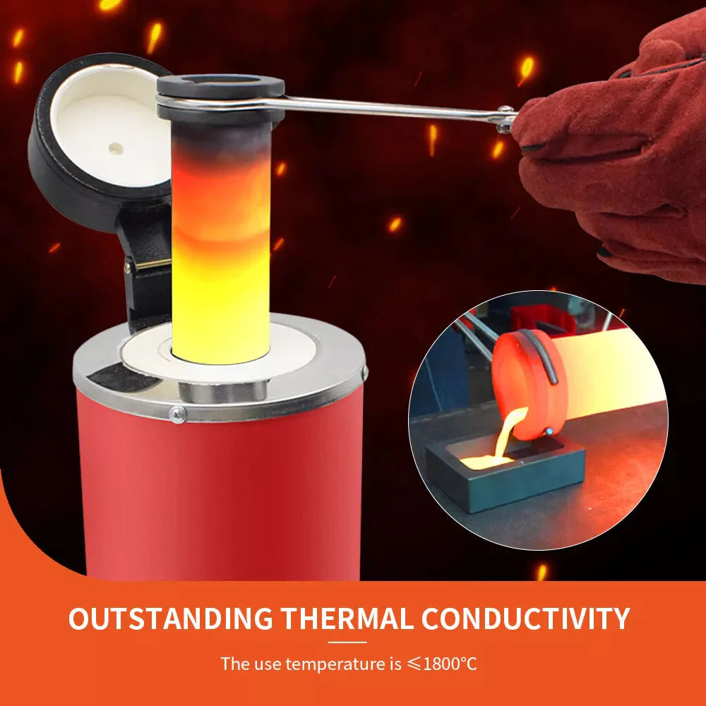 1KG/2KG/3KG High-Purity Graphite Crucible for Electric Melting Furnace – Smelting Gold, Silver, Copper & More