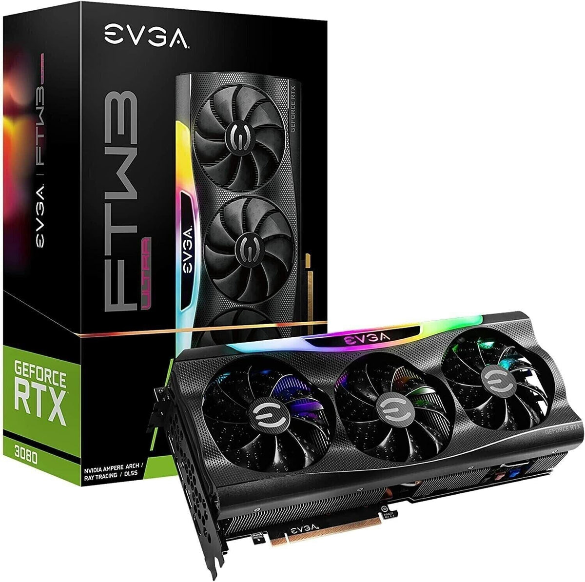 EVGA GeForce RTX 3080 FTW3 ULTRA GAMING 10GB GDDR6X Graphics Card (Open Box) — photo 1 of 8