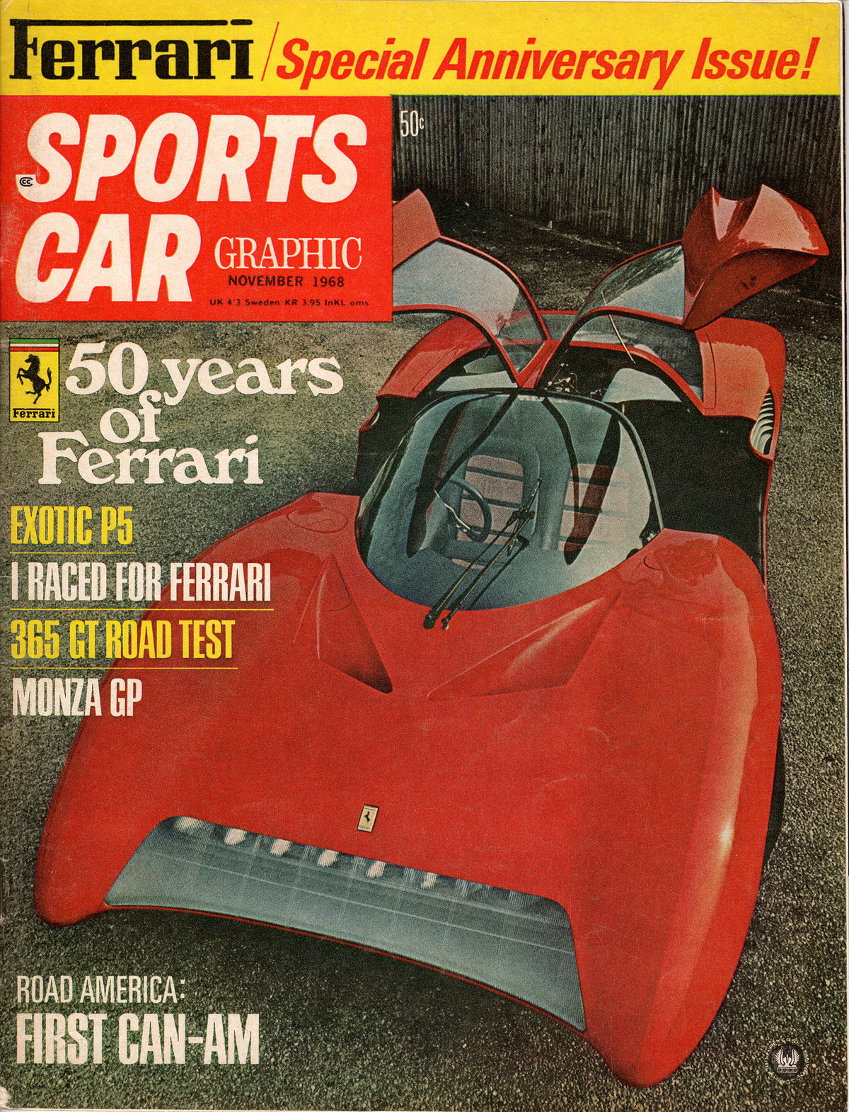 Sports Car Graphic Magazine 1968-11