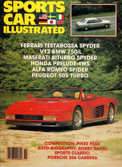 Sports Car Illustrated Magazine 1987/11