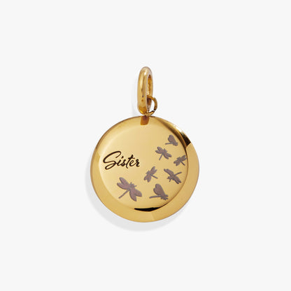 Sister Dragonfly Disc Charm