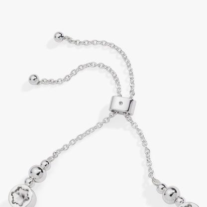 Crystal Snowflake Beaded Bolo Bracelet