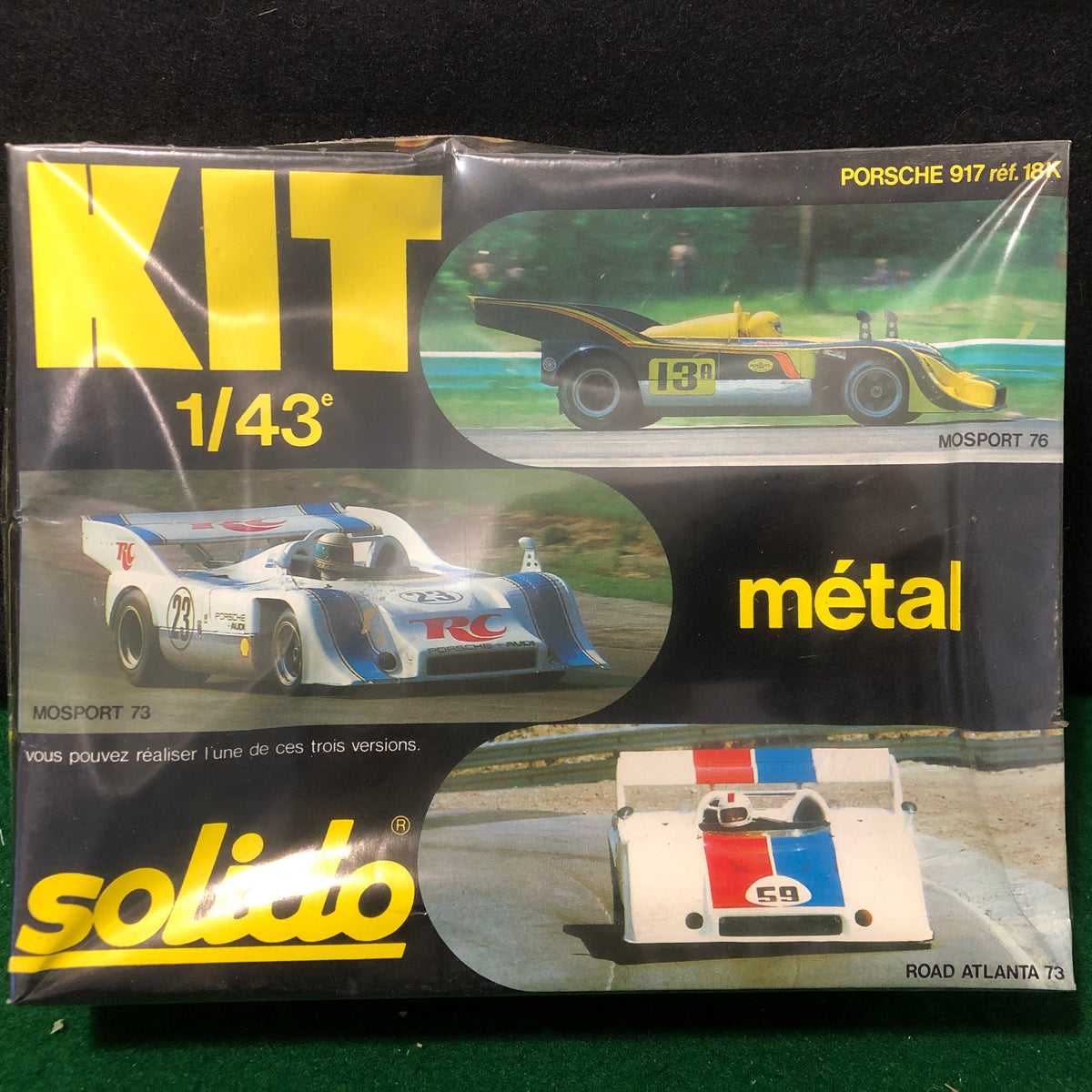 Porsche 917 1973-1976 Mosport + Road Atlanta by Solido 1:43 Kit 3 Livery Options  (18k)