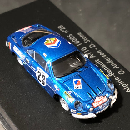 Alpine-Renault A110 1600S 1971 Monte Carlo Rallye N 28 O Anderson - D Stone by Spark 1:87 (87S021)