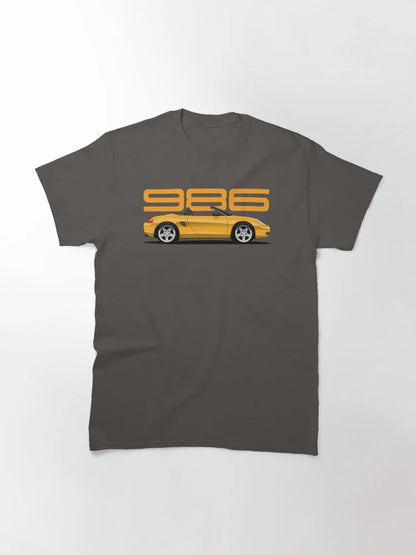 Porsche 986 Boxster classic illustration Yellow