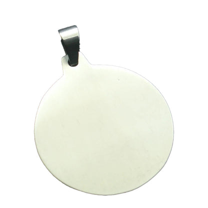 Stainless Steel St. Michael Medal for Men - Silver Polished