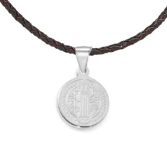 Stainless Steel St. Benedict Medal Necklace - Bracelet Size