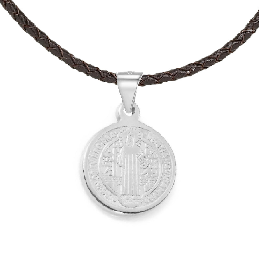 Stainless Steel St. Benedict Medal Necklace - Extra Small