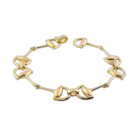 Equestrian Stirrup Bracelet — Slim Bar Link