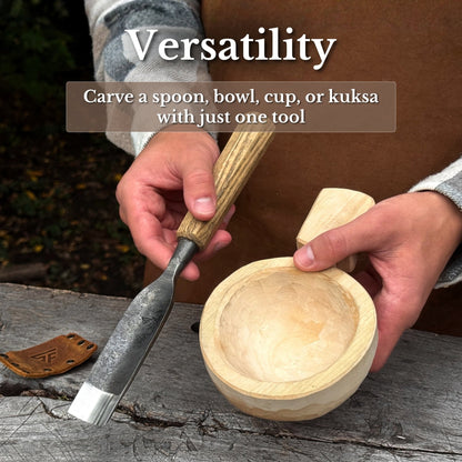 Straight Carving Gouge, 20 - 40 mm (0.8 - 1.6 inches)