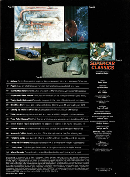 Supercar Classics Magazine 1986 Autumn