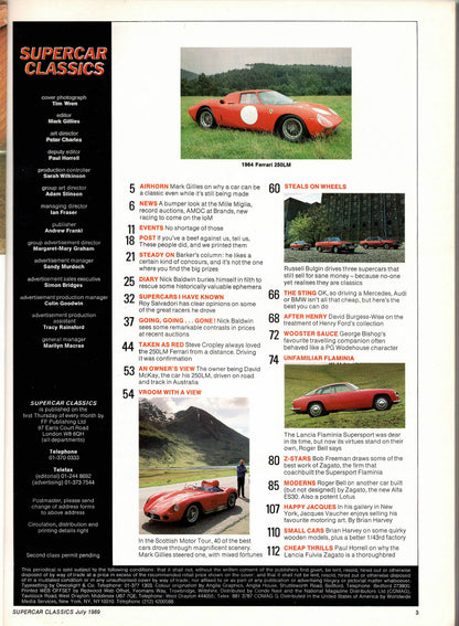 Supercar Classics Magazine 1989/07